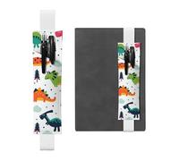 QGWDYYJQ Colorful Dinosaurs Printed Leather Pen Holder Bookmark Pencil Bag