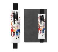 QGWDYYJQ Colorful Piano Keyboard Music Note Printed Leather Pen Holder Bookmark Pencil Bag