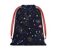 QGWDYYJQ Constellation Star Clusters Galaxies printed Drawstring Gift Bag Gift Wrapping Bag Party Decoration