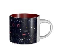 QGWDYYJQ Constellation Star Clusters Galaxies Printed Large-Capacity Ceramic Mug Hot Chocolate Mug