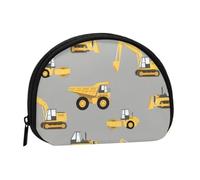 QGWDYYJQ Construction Trucks Printed Shell Storage Bag Mini Coin Purse
