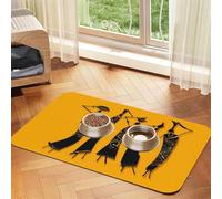 Qgwdyyjq Creative African Culture Printed Pet Absorbent Leather Tablecloth Non-Slip Placemat