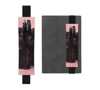 QGWDYYJQ Cute Black Pug Printed Leather Pen Holder Bookmark Pencil Bag
