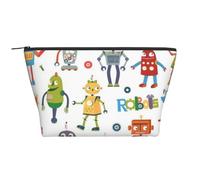QGWDYYJQ Cute Cartoon Robots Printed Daily Storage Bag Makeup Bag Travel Toiletry Bag