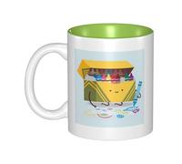 QGWDYYJQ Cute Crayons Box Printed Mug Ceramic Mug Decorate the Beverage Cup