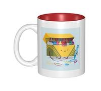 QGWDYYJQ Cute Crayons Box Printed Mug Ceramic Mug Decorate the Beverage Cup