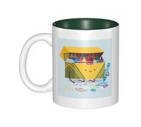 QGWDYYJQ Cute Crayons Box Printed Mug Ceramic Mug Decorate the Beverage Cup