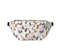 QGWDYYJQ Cute Kitten Butterfly Printed Crossbody Waist Pack Waist Bag Travel Bag