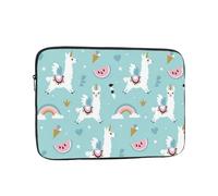 QGWDYYJQ Cute Llama printed Laptop Case Laptop Bag Portable Computer Protective Bag
