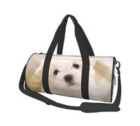 QGWDYYJQ Cute Maltese Puppy Printed Travel Bag Large-Capacity Travel Luggage Bag