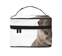 QGWDYYJQ Cute Otter Printed Cosmetic Bag Makeup Bag Travel Toiletry Bag