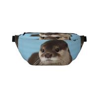 QGWDYYJQ Cute Otter Printed Crossbody Waist Pack Waist Bag Travel Bag