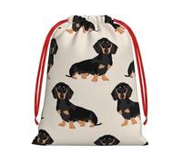 QGWDYYJQ Dachshund Dog printed Drawstring Gift Bag Gift Wrapping Bag Party Decoration