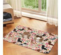 Qgwdyyjq Dachshund Printed Pet Absorbent Leather Tablecloth Non-Slip Placemat