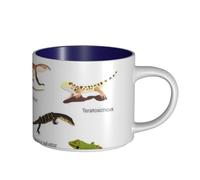 QGWDYYJQ Different Types of Lizard Printed Large-Capacity Ceramic Mug Hot Chocolate Mug