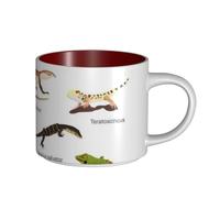 QGWDYYJQ Different Types of Lizard Printed Large-Capacity Ceramic Mug Hot Chocolate Mug