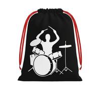 QGWDYYJQ Drummer printed Drawstring Gift Bag Gift Wrapping Bag Party Decoration