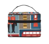 QGWDYYJQ England Symbols Printed Cosmetic Bag Makeup Bag Travel Toiletry Bag