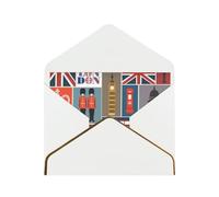 QGWDYYJQ England Symbols printed Greeting Card Thank You Card with Envelope Holiday Card