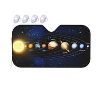 QGWDYYJQ Exploring the Solar System printed Car Windshield Sunshade Car front window sun visor with folding