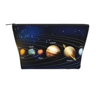 QGWDYYJQ Exploring The Solar System Printed Daily Storage Bag Makeup Bag Travel Toiletry Bag