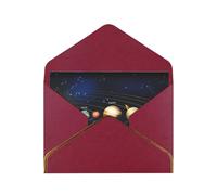 QGWDYYJQ Exploring the Solar System printed Greeting Card Thank You Card with Envelope Holiday Card