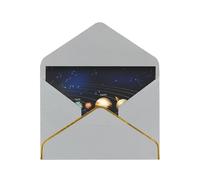 QGWDYYJQ Exploring the Solar System printed Greeting Card Thank You Card with Envelope Holiday Card