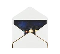 QGWDYYJQ Exploring the Solar System printed Greeting Card Thank You Card with Envelope Holiday Card