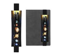 QGWDYYJQ Exploring The Solar System Printed Leather Pen Holder Bookmark Pencil Bag