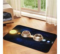 Qgwdyyjq Exploring The Solar System Printed Pet Absorbent Leather Tablecloth Non-Slip Placemat