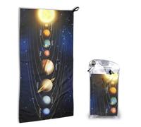 QGWDYYJQ Exploring the Solar System printed Quick dry towel 16x31.5in hand Towel