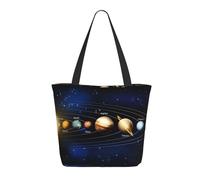 QGWDYYJQ Exploring the Solar System printed Tote Bag Casual Shoulder Bag Tote Storage Bag