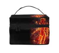 QGWDYYJQ Fire Nude Woman Flame Printed Cosmetic Bag Makeup Bag Travel Toiletry Bag