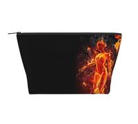 QGWDYYJQ Fire Nude Woman Flame Printed Daily Storage Bag Makeup Bag Travel Toiletry Bag