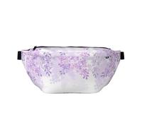 QGWDYYJQ Framing Lilac Flowers in Blossom Printed Crossbody Waist Pack Waist Bag Travel Bag