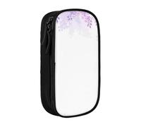 QGWDYYJQ Framing Lilac Flowers in Blossom Printed Large Capacity Double Layer Pencil Case Stationery Case Portable Organiser