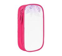 QGWDYYJQ Framing Lilac Flowers in Blossom Printed Large Capacity Double Layer Pencil Case Stationery Case Portable Organiser