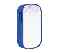 QGWDYYJQ Framing Lilac Flowers in Blossom Printed Large Capacity Double Layer Pencil Case Stationery Case Portable Organiser