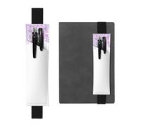 QGWDYYJQ Framing Lilac Flowers in Blossom Printed Leather Pen Holder Bookmark Pencil Bag