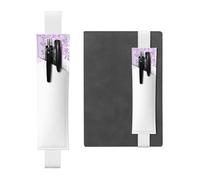 QGWDYYJQ Framing Lilac Flowers in Blossom Printed Leather Pen Holder Bookmark Pencil Bag