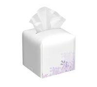QGWDYYJQ Framing Lilac Flowers in Blossom printed Tissue Box Cover Leather Tissue Holder Decorative Tissue Organizer
