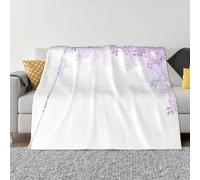 QGWDYYJQ Framing Lilac Flowers in Blossom printed Ultra-Soft Micro Fleece Blanket throw blanket
