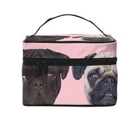 QGWDYYJQ Funny Animal Pug Dog Printed Cosmetic Bag Makeup Bag Travel Toiletry Bag