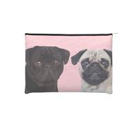 QGWDYYJQ Funny Animal Pug Dog Printed Paper Reusable Cosmetic Bag Makeup Bag Storage Bag