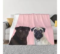 QGWDYYJQ Funny Animal Pug Dog printed Ultra-Soft Micro Fleece Blanket throw blanket