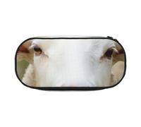 QGWDYYJQ Funny Naughty Sheep Tongue Cute Animal Printed Pencil Bag Stationery Organiser Portable Pencil Case
