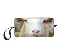 QGWDYYJQ Funny Naughty Sheep Tongue Cute Animal Printed Receive Bag Small Makeup Bag Handheld Storage Bag