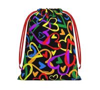 QGWDYYJQ Gay Pride Rainbow printed Drawstring Gift Bag Gift Wrapping Bag Party Decoration