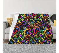 QGWDYYJQ Gay Pride Rainbow printed Ultra-Soft Micro Fleece Blanket throw blanket