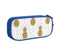 QGWDYYJQ Gold Glitter Pineapples Fruit Printed pencase Stationery Case Portable Organiser